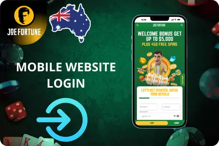 Joe Fortune Australia Mobile Login Instructions
